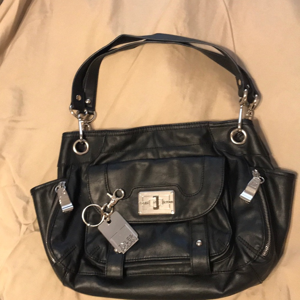 Tyler Rodan Black Handbag w/ Keychain EUC
